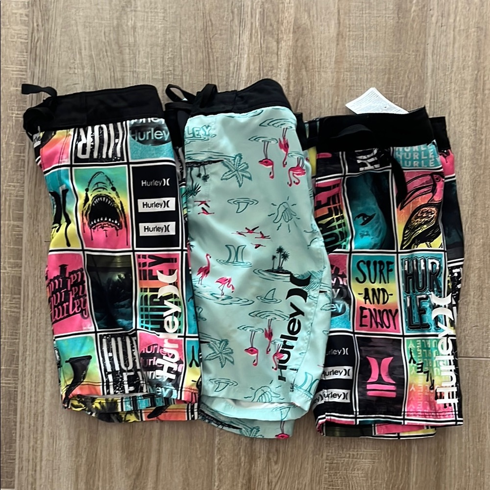 Hurley Multicolor Graphic Swim Shorts Set